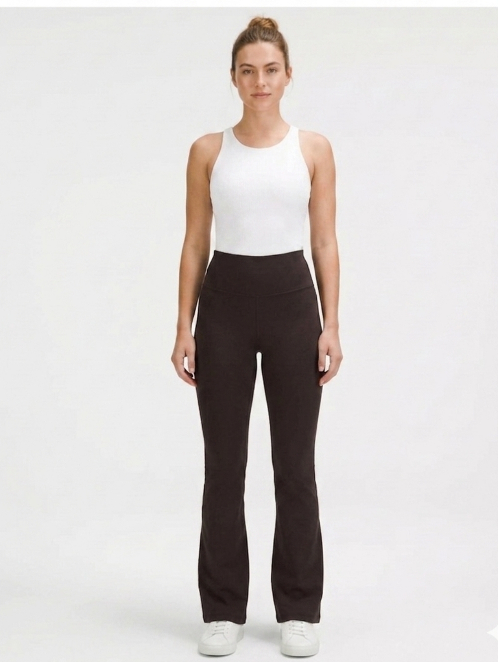 Lululemon Groove Super-High-Rise Flared Pant Nulu - Espresso - Sz 12 - Picture 2 of 10